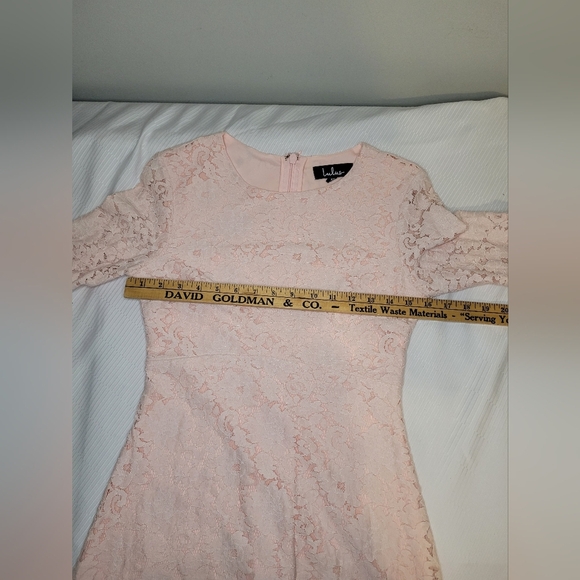 Lulus Favorite Flair Soft Pink Lace Mini Dress sz XS CD108L - Picture 6 of 11